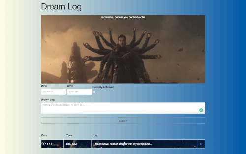 Dream Log project