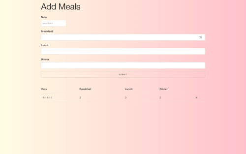 Food Log Project